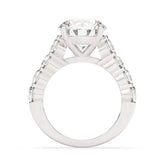 14K White Gold Diamond Brilliant Round Cut Engagement Ring (3.01 ct)